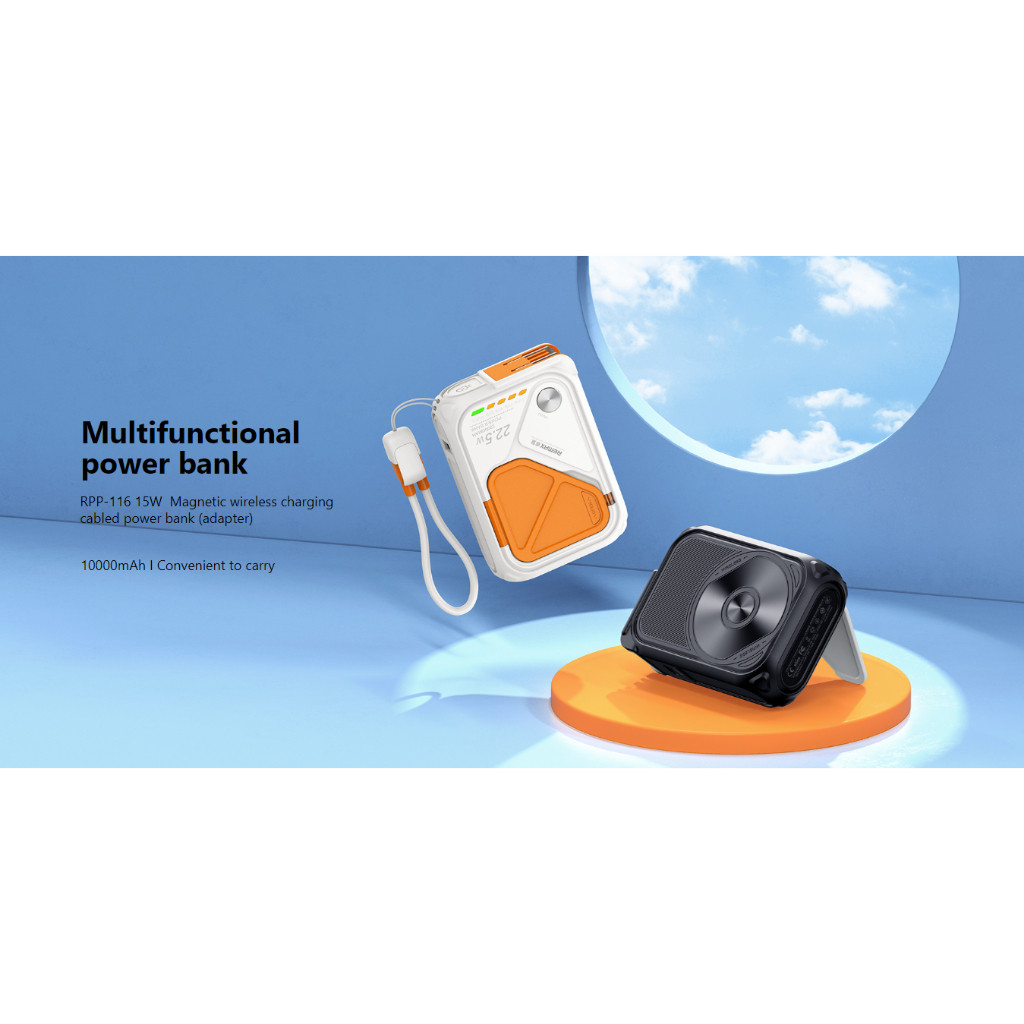 [3CCC] Remax RPP-116 Portable Powerbank Wireless Charging 10000mAh With ...
