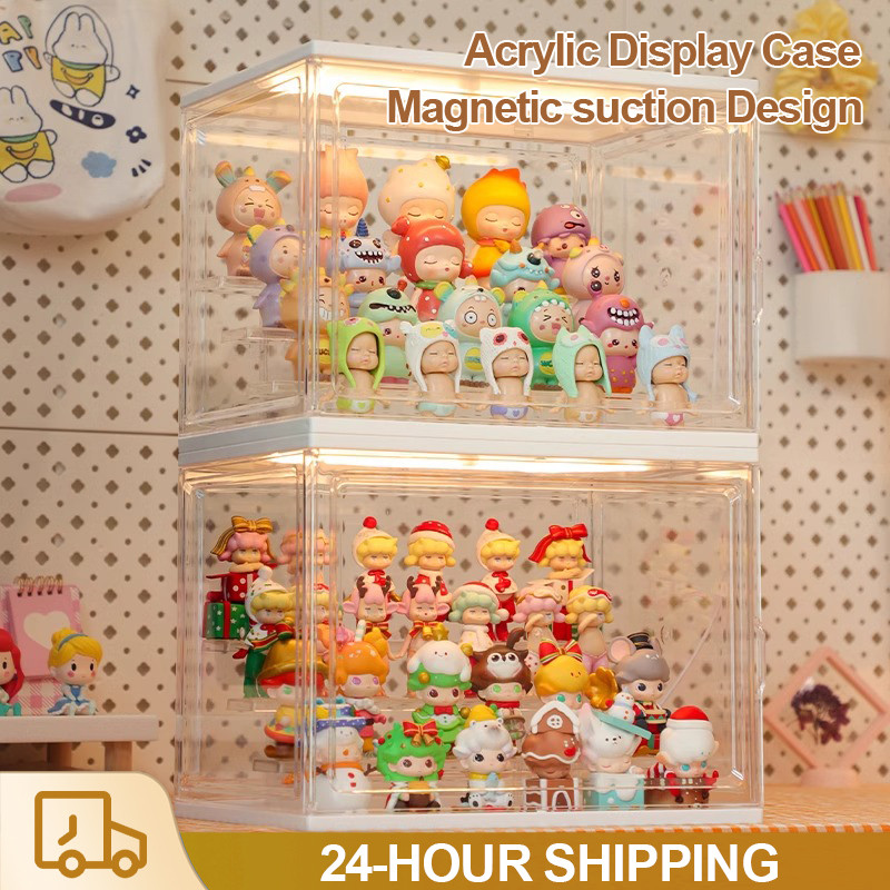 Acrylic Display Case Boxes TransparentOrganizer Stackable Toy ...