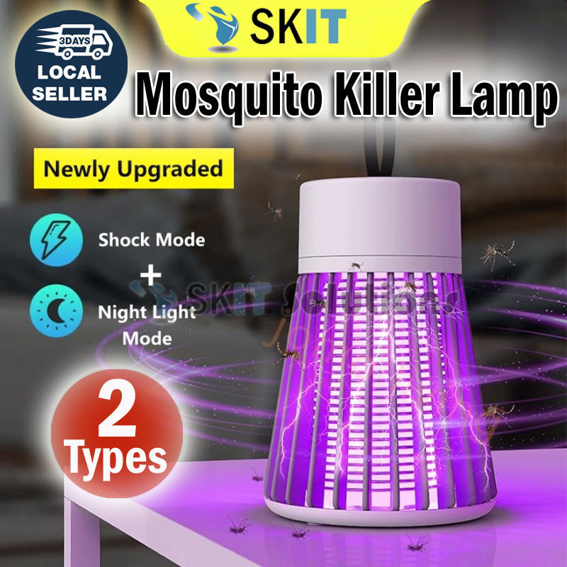 UV Mosquito Killer Lamp Electric Shock USB Rechargeable Insect Trap ...
