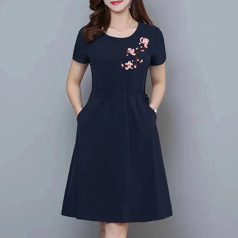 sachin and babi light blue dress Women Floral Beach Summer Hot Style Lace-up Short-Sleeved Casual Ladies  Chiffon Dress - Women Dress and Ladies Dress price