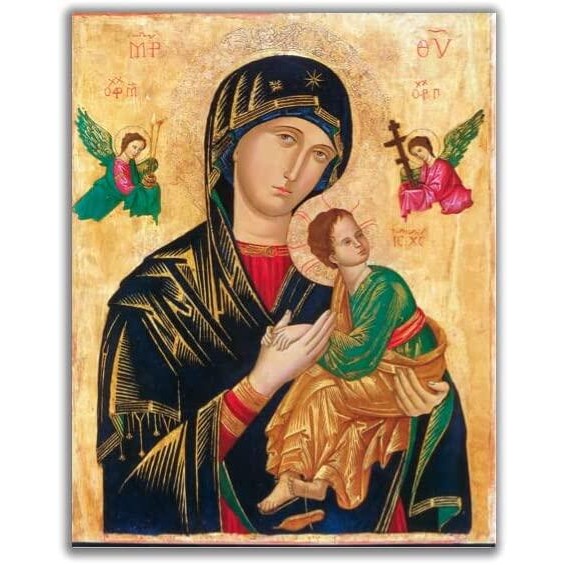Virgin Mary Holy Mary Our Lady of Perpetual Help Painting Art Print ...