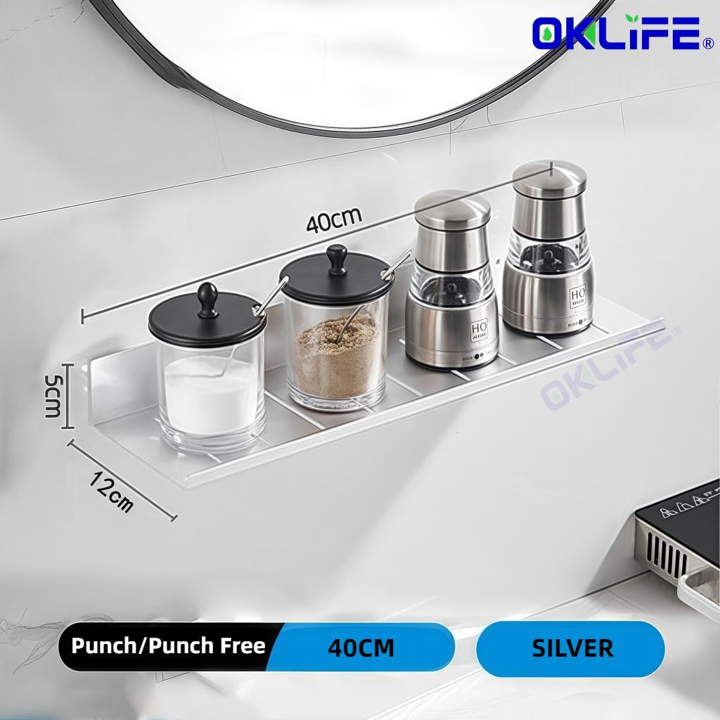 Wall-Mounted Faucet Cosmetic Storage Rack Mirror Front Shelf Punch-Free Bathroom Accessories view 11