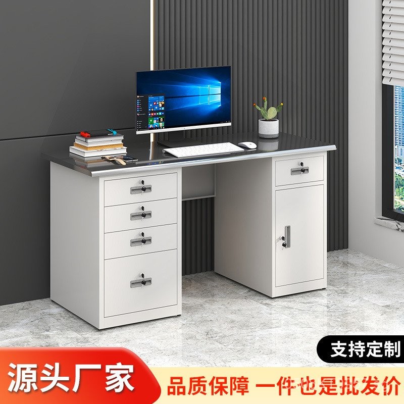 Steel Metal Desk Computer Steel Staff Office Desk with Drawers1 ...