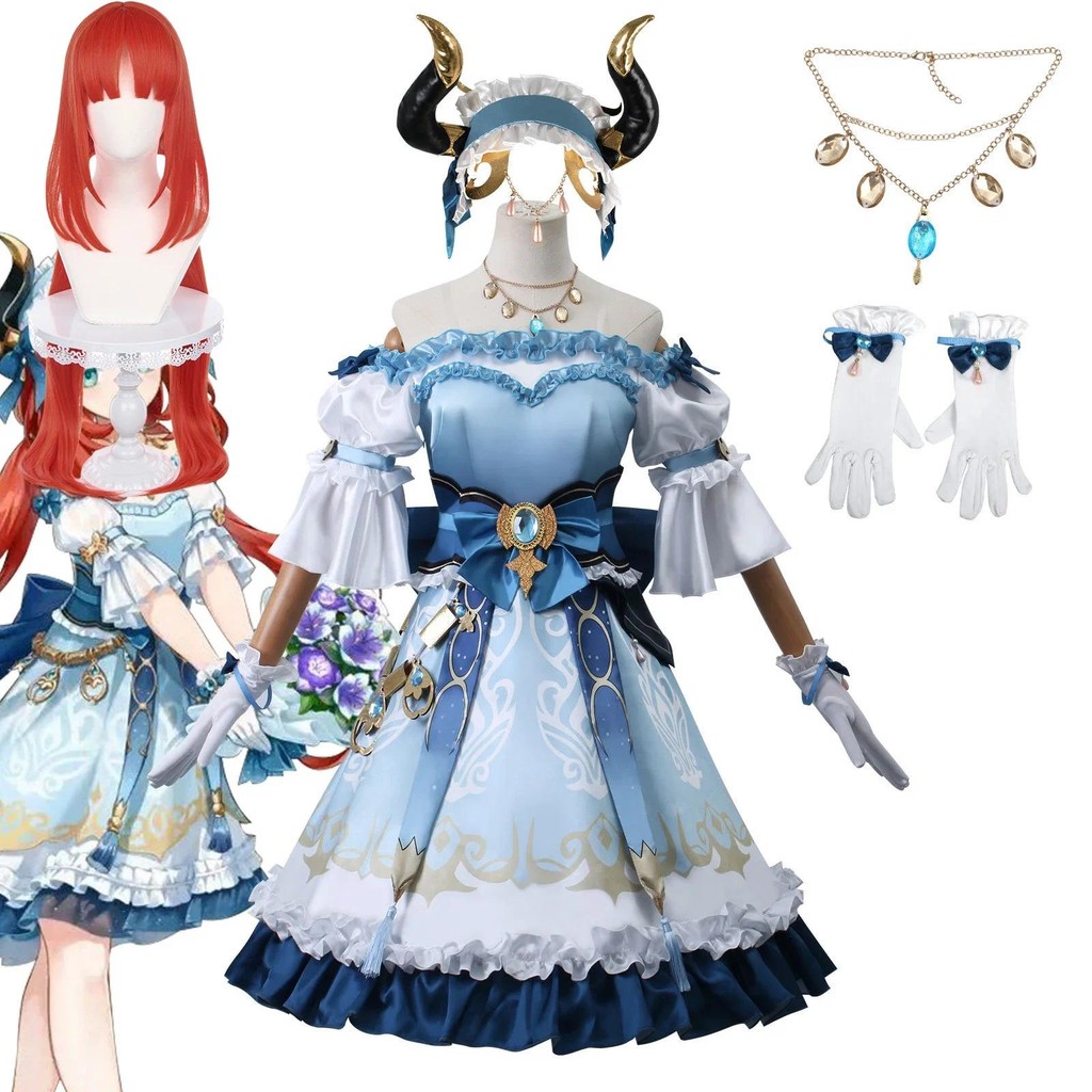 Genshin Impact-Nilou Original Design Cosplay Costume Maid Dress Outfits Halloween Carnival Suit