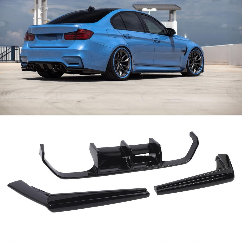Rear Bumper Lip Diffuser Spoiler Body Kit Sporty Look for F80 M3 F82 M4 ...