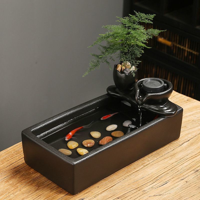 New Chinese Style Water Circulating Water Lucky Office Desk Surface ...