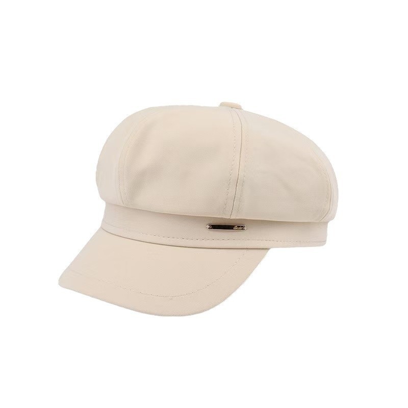 Solid Plain Octagonal Newsboy Cap Men Ladies Casual Wool Hat Winter ...