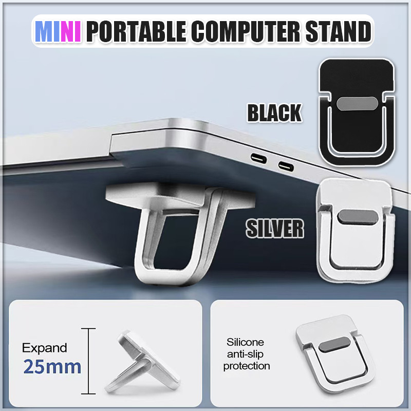 Mini Portable Computer Stand Laptop Legs Folding Keyboard Riser Feet ...