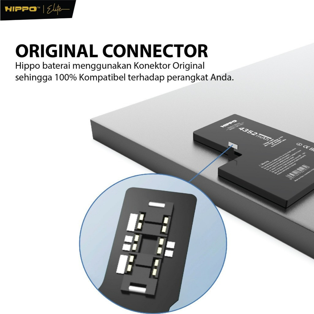Hippo Baterai IPhone Tanos (tanam original plus) High Capacity Battery Original bergaransi Resmi - Gambar 4