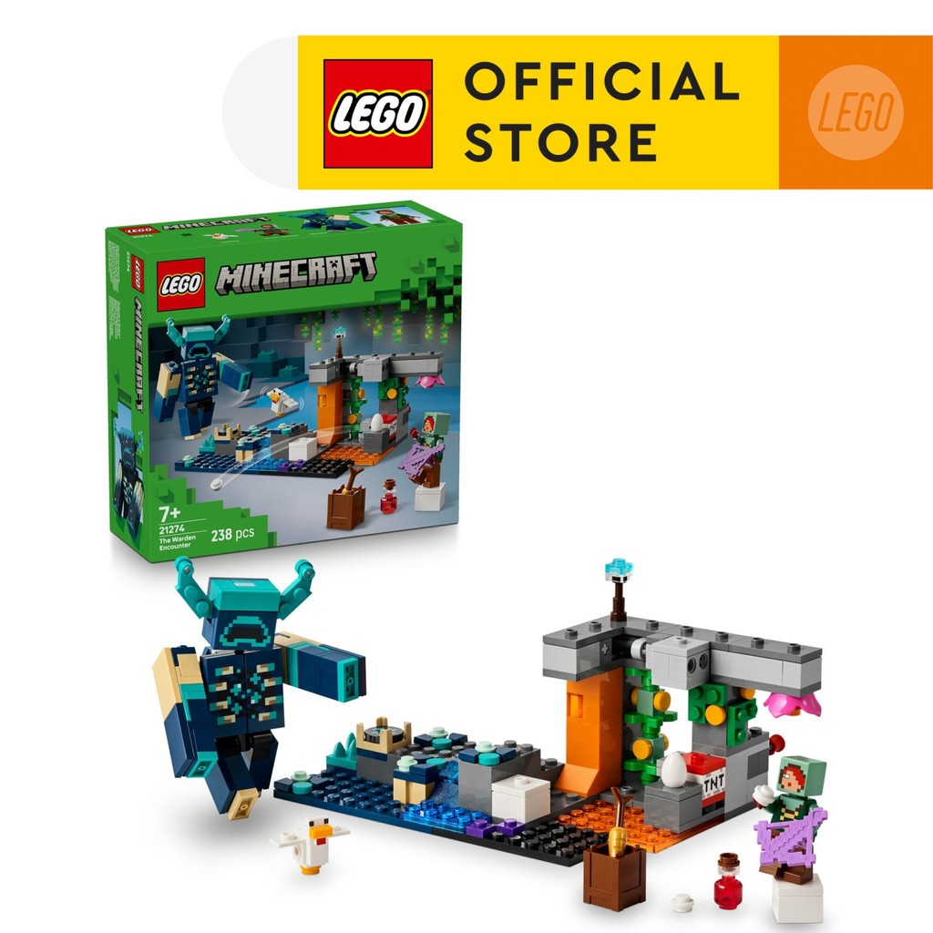 LEGO Minecraft 21274 The Warden Encounter (238 Pieces), Building Block, Toys, Bricks