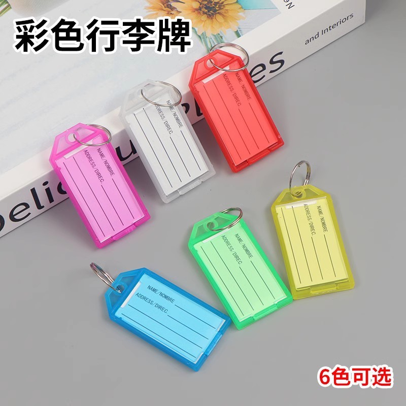 Plastic Key Plate rental color number Plate Key Handy Tool Label ...