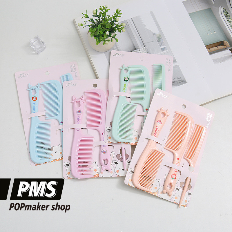 Sisir 2in1 Anak Karakter Lucu Set 2pcs Plastik