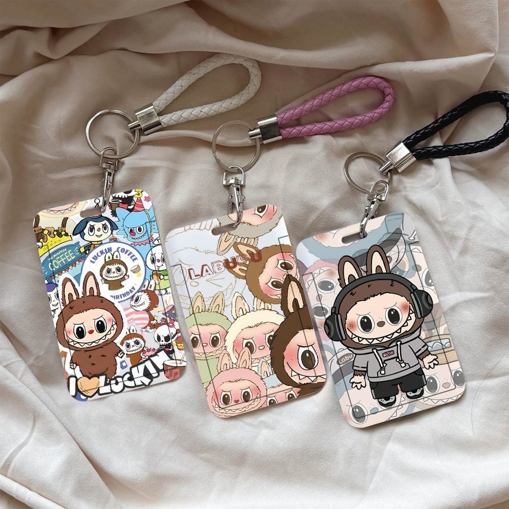 POPmaker shop Name Tag ID Card Holder Labubu H780 / Untuk Kartu & Photocard​ - ID Card Holder Motif Labubu yang Cute dan Functio COD - Gambar 2