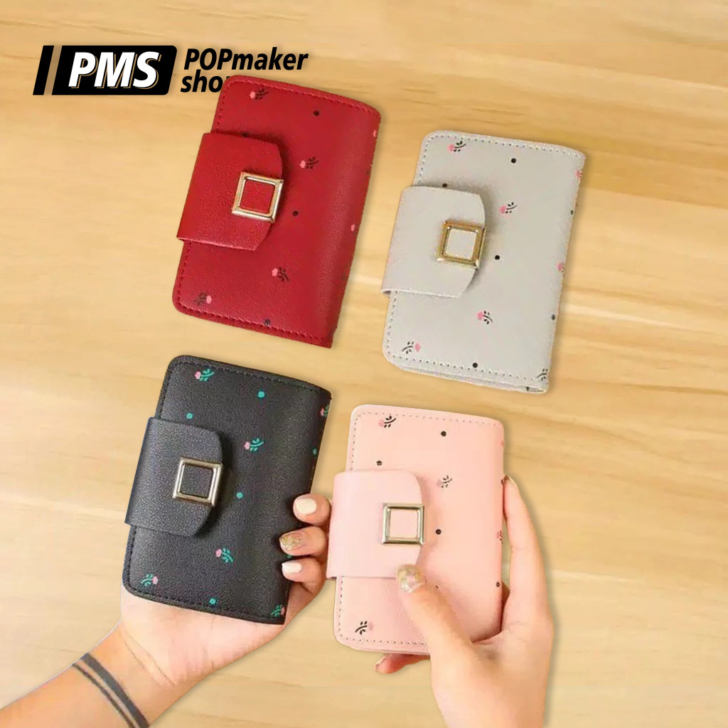 POPmaker shop Dompet Kartu DJ01 - Dompet Kartu / Card Holder Wanita Murah, Desain Minimalis & Ringkas, Bahan Berkualitas untuk Penyimpanan Kartu Sehari-hari COD