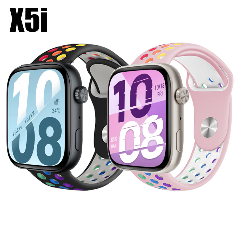 For Honor Watch X5i SmartWatch Strap Silicone Rainbow Soft Band Women ...