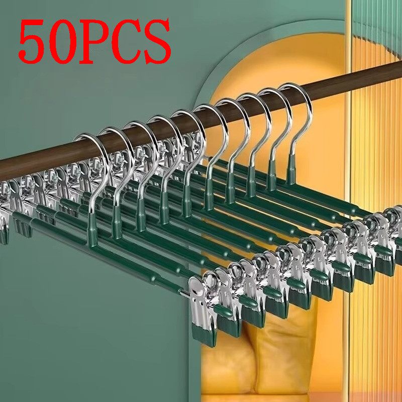 50Pcs Stainless Steel Hanger Clips Non Slip Windproof No Trace Drying ...