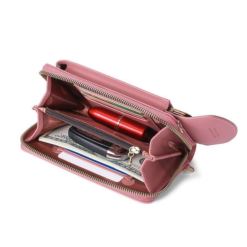 POPmaker shop Tas Selempang Dompet Panjang Wanita Q5006 / Tempat HP Import​ - Real Pict, Tas Multifungsi COD - Gambar 4