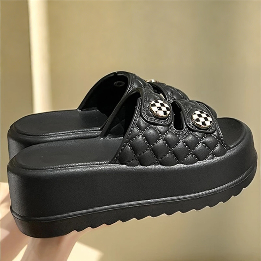 POPmaker shop Sandal Slop Wanita Jelly YU02 / Wedges with Rubber Non Slip Sole​ - Model Double Strap yang Stylish COD - Gambar 2