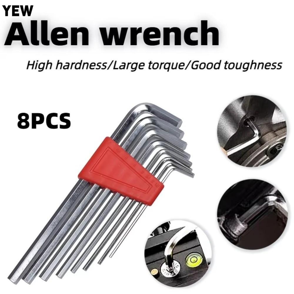 YEW 8pcs/set Allen Wrench Set, Portable Use Pocket-Sized Hex Key Set ...