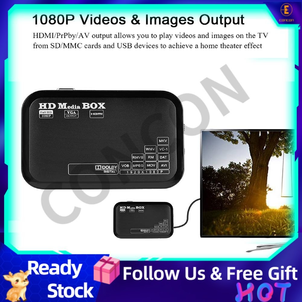 [READY STOCK] Full HD Mini Box Media Player 110-240V 1080P Support USB ...