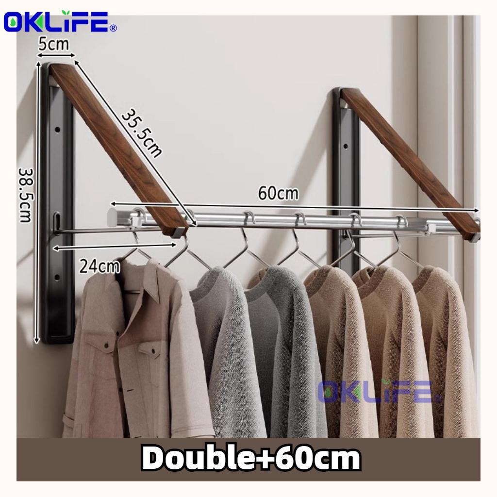 Wall-Mounted Telescopic Foldable Clothes Drying Rack view 11
