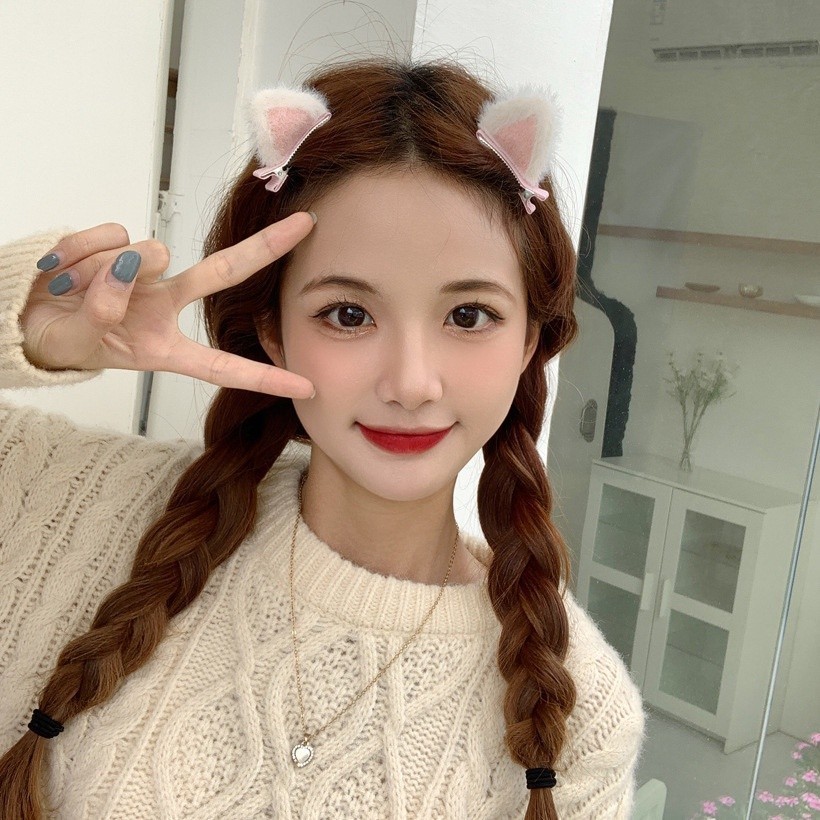 Bando Bear Bulu Korea Lucu Nyaman Wanita COD - Gambar 4