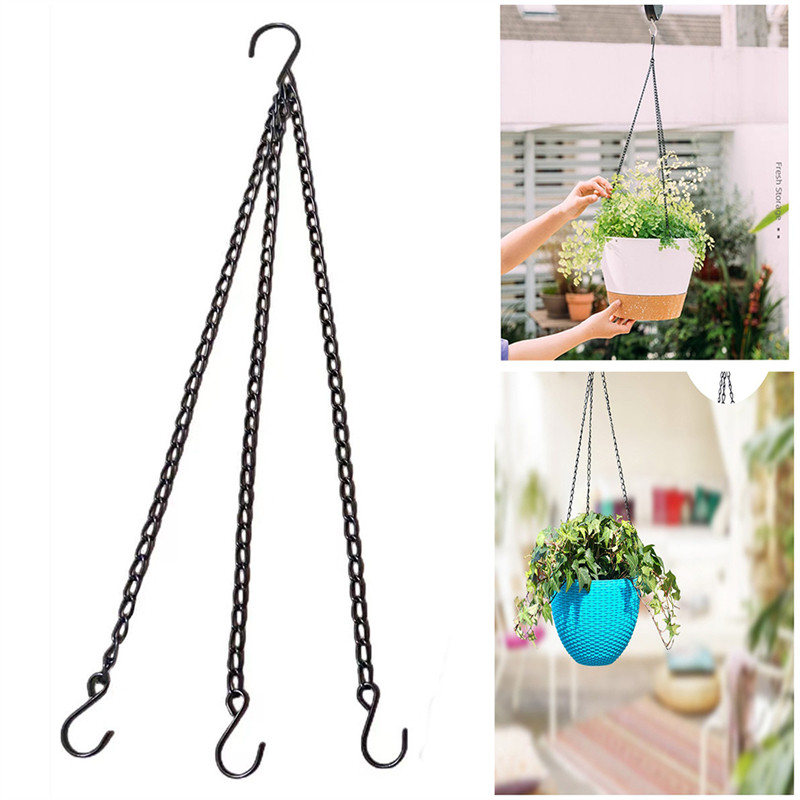 NEW Metal Flower Pot Hanging Chain, Black Hanging Iron Chain, Metal ...