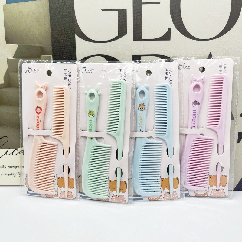 Sisir 2in1 Anak Karakter Lucu Set 2pcs Plastik - Gambar 3