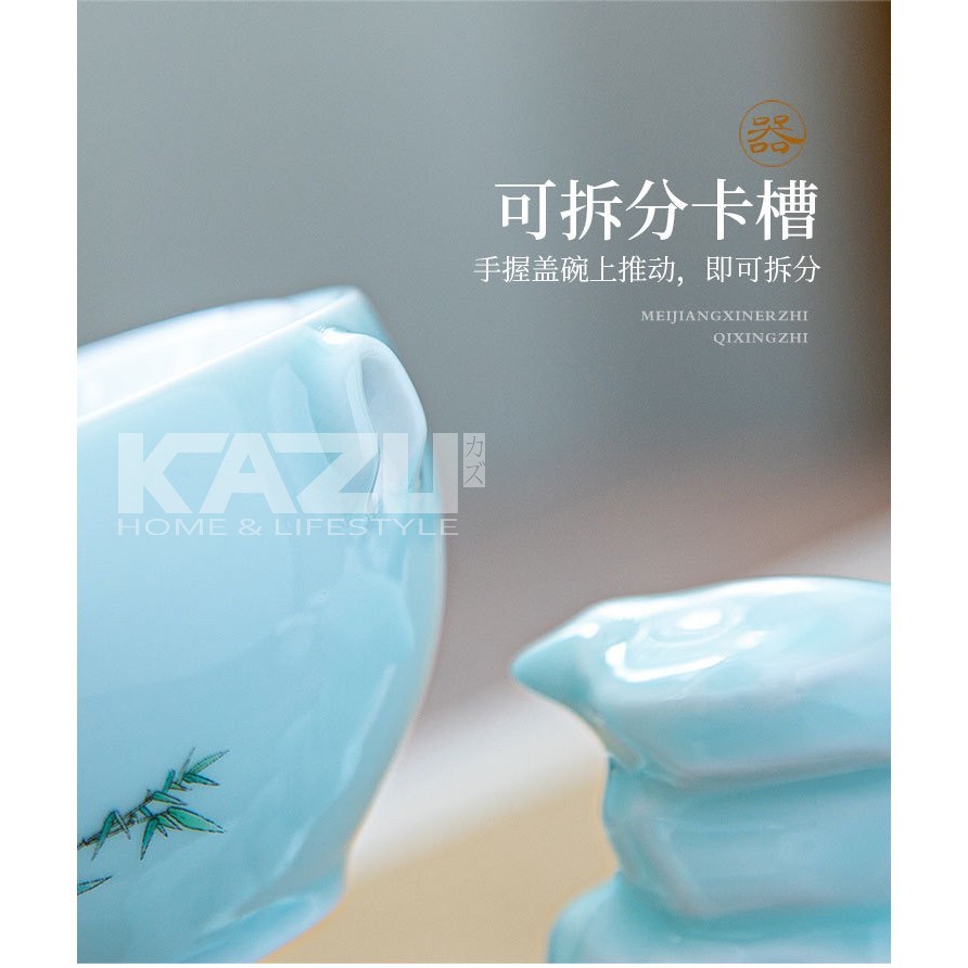 PUSAT17 CHINESE TEAPOT 6 CUPS K12 MOUNTAIN CLASSIC CANGKIR TEH KADO SOUVENIR BINGKISAN PAJANGAN DEKOr - Gambar 4