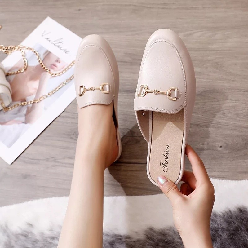 POPmaker shop Sandal Slop Korea SP08 / Flat Shoes Wanita Import​ - Real Picture, Gaya Korea yang Nyaman dan Trendy COD - Gambar 2