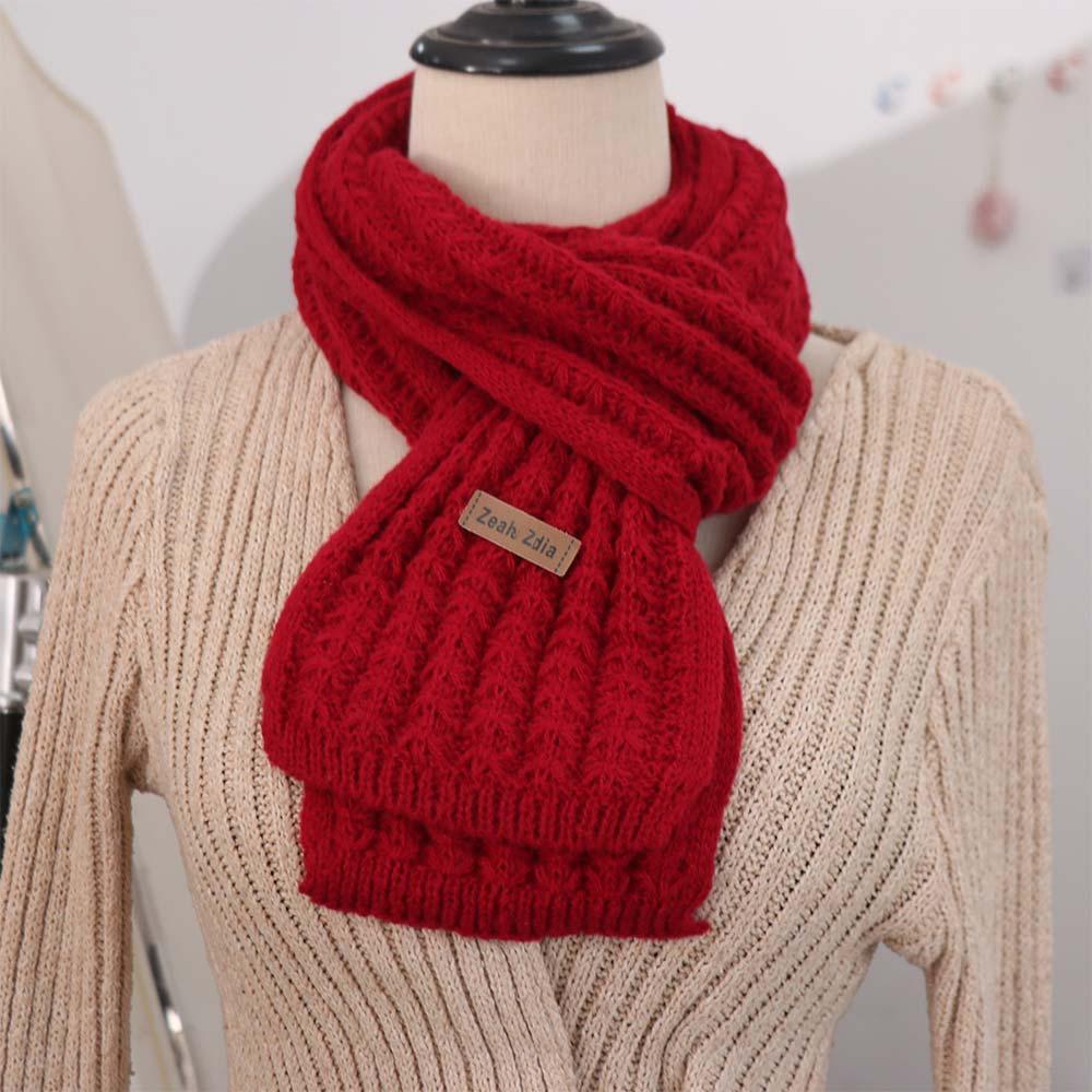 LYNDON Winter Knitted Scarves, Korean Style Casual Solid Color