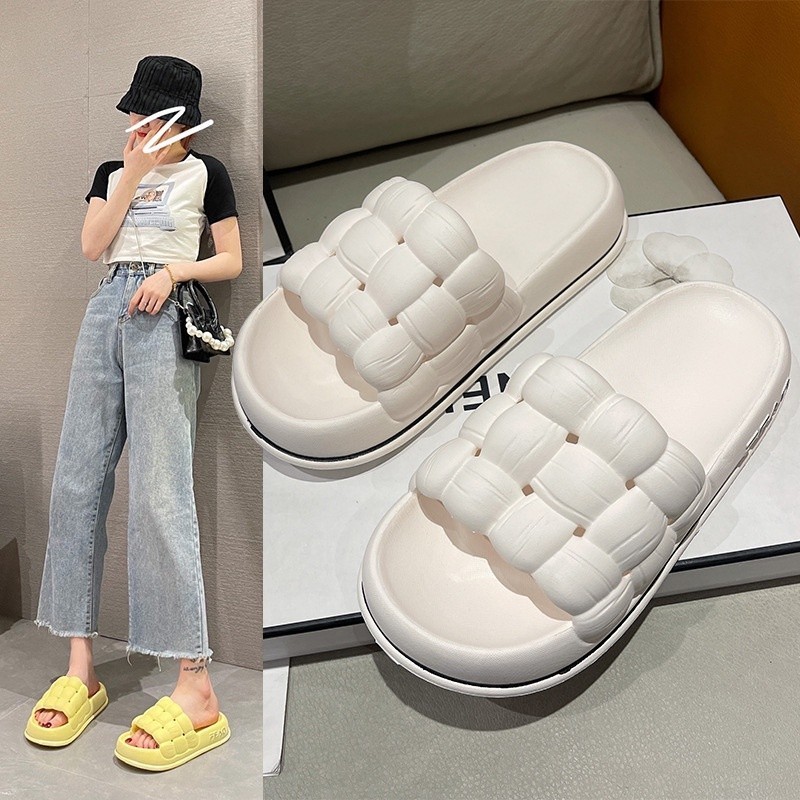 POPmaker shop Sandal Slop Wanita SP35 - Jelly Slipper dengan Bahan Karet Tebal & Empuk, Desain Minimalis, Nyaman & Ringan untuk Kegiatan Sehari-hari COD - Gambar 2