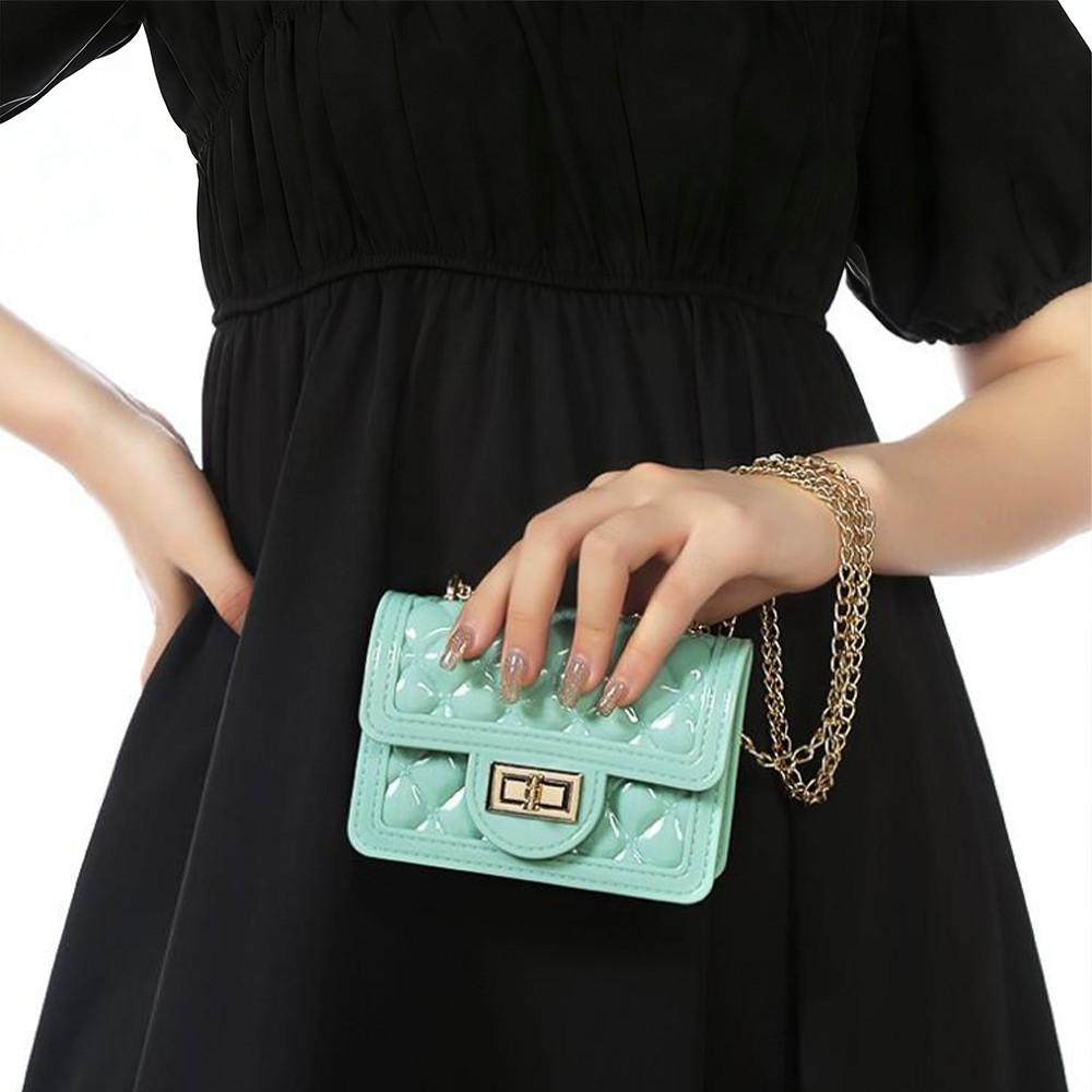 POPmaker shop Tas Selempang Jelly Glossy Polos T111 / Import Real Pict​ - Slingbag dengan Bahan Mengkilap COD - Gambar 4