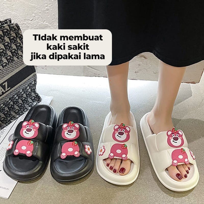 POPmaker Sandal Slop Wanita Empuk Non-Slip Fashion - Gambar 3