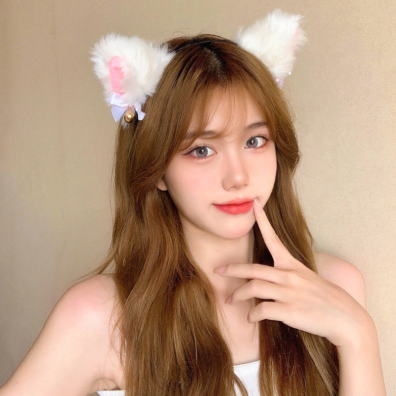POPmaker Bando Telinga Kucing Lucu Dengan Lonceng - Gambar 3
