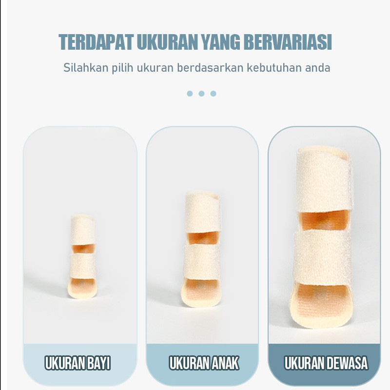 Pelindung Fixator Jari Tangan untuk Cedera Keseleo dan Pemulihan Sendi Penahan Jari Tangan Nyaman Dipakai Harian untuk Anak dan Dewasa - Gambar 3