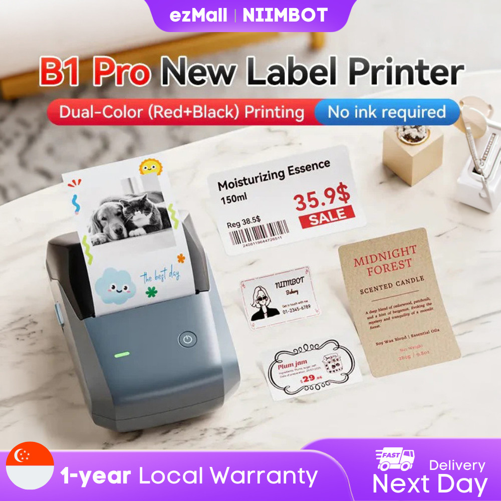 NIIMBOT 300dpi Label Printer B1 Pro, Portable Bluetooth Labeller ...