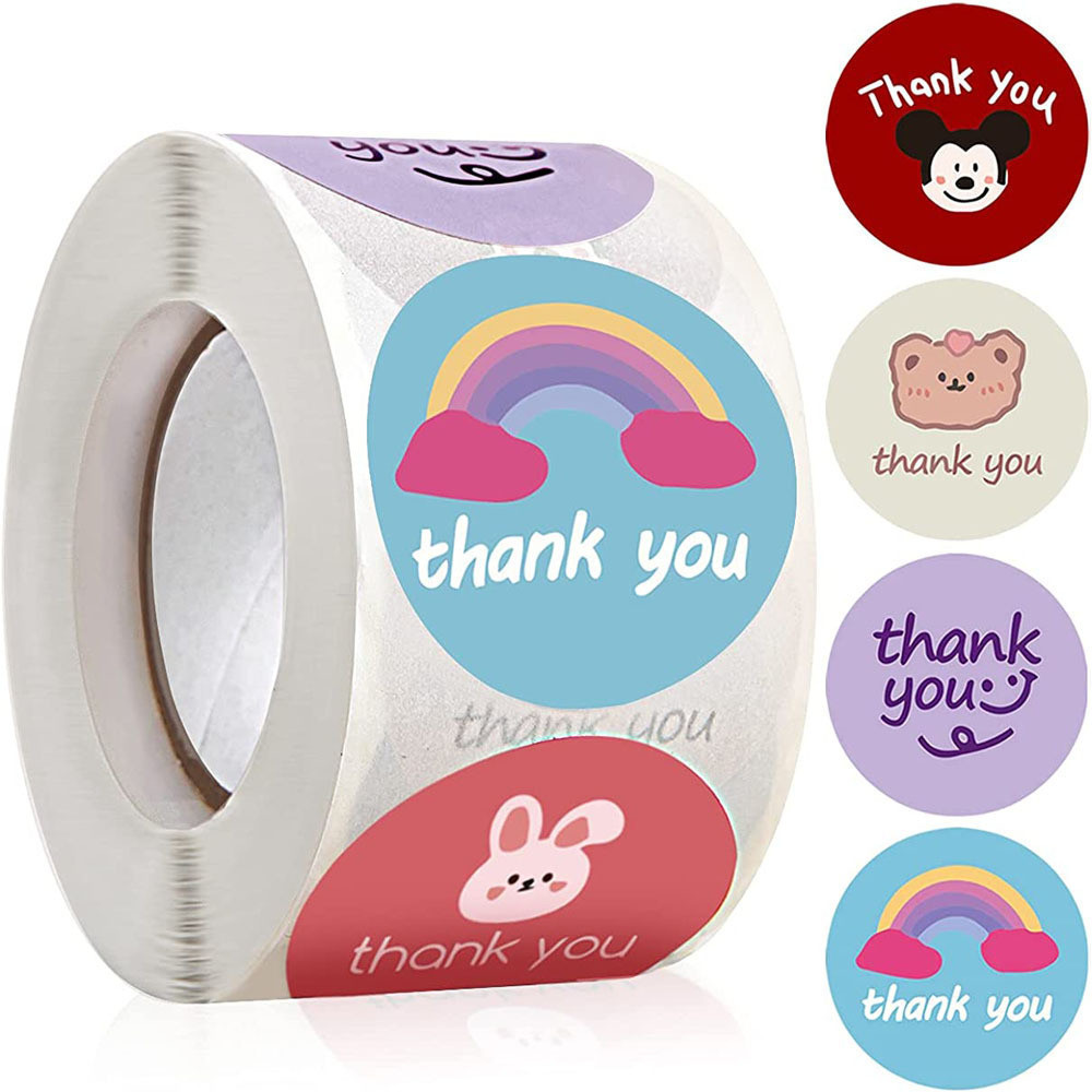 POPmaker Stiker Thank You 500 Lembar Motif Menarik - Gambar 4