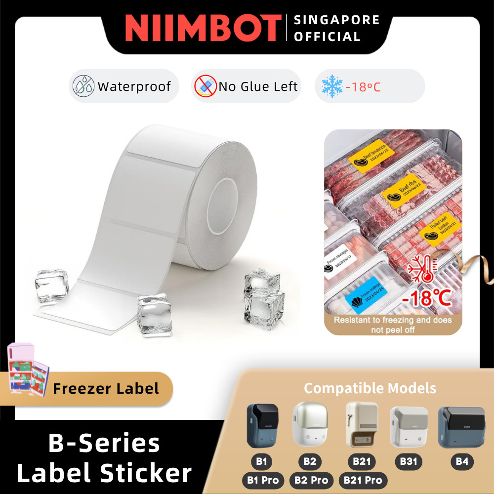 NIIMBOT Freezer Label Sticker for B1 B2 B21 B1 Pro B2 Pro B21 Pro B31 ...