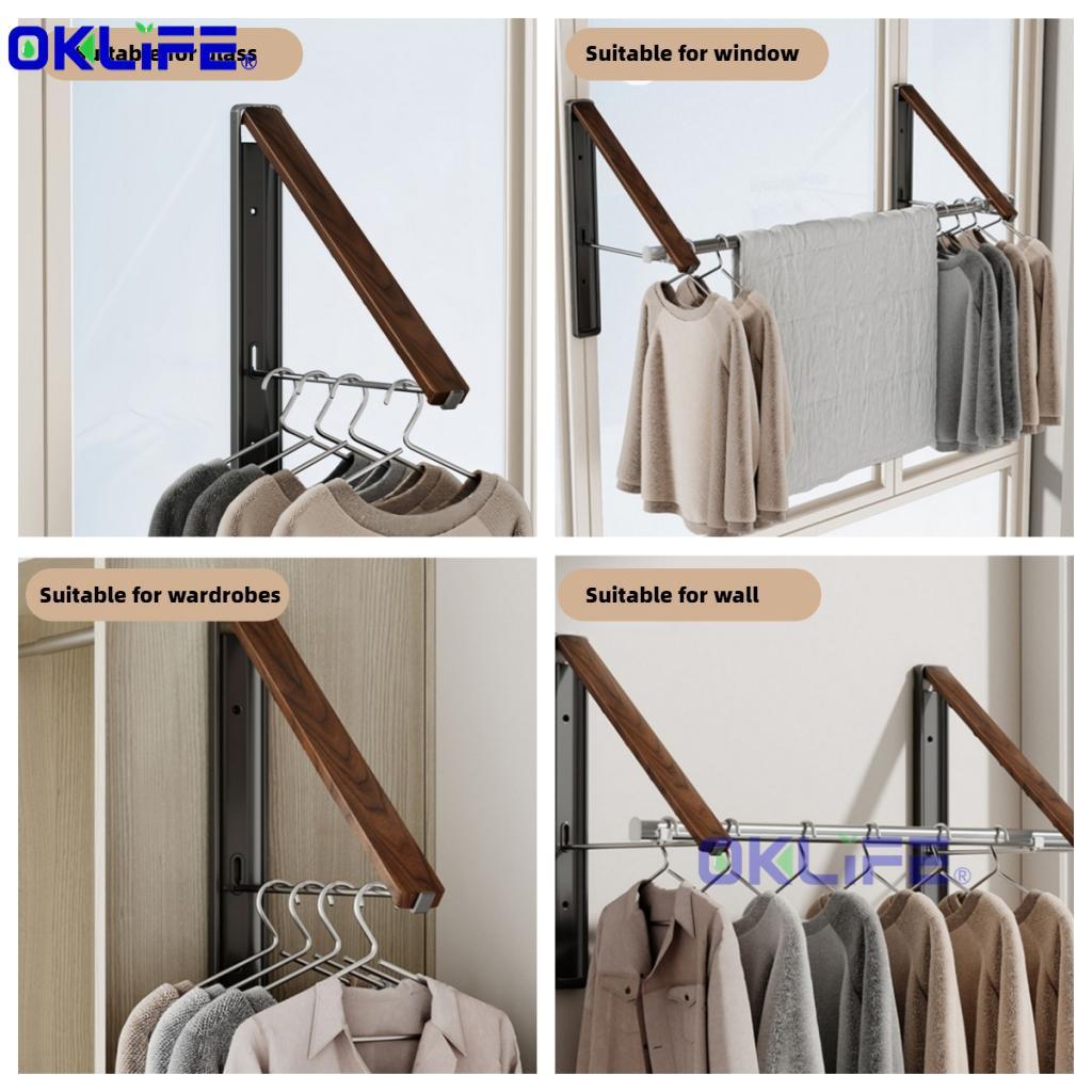 Wall-Mounted Telescopic Foldable Clothes Drying Rack view 5