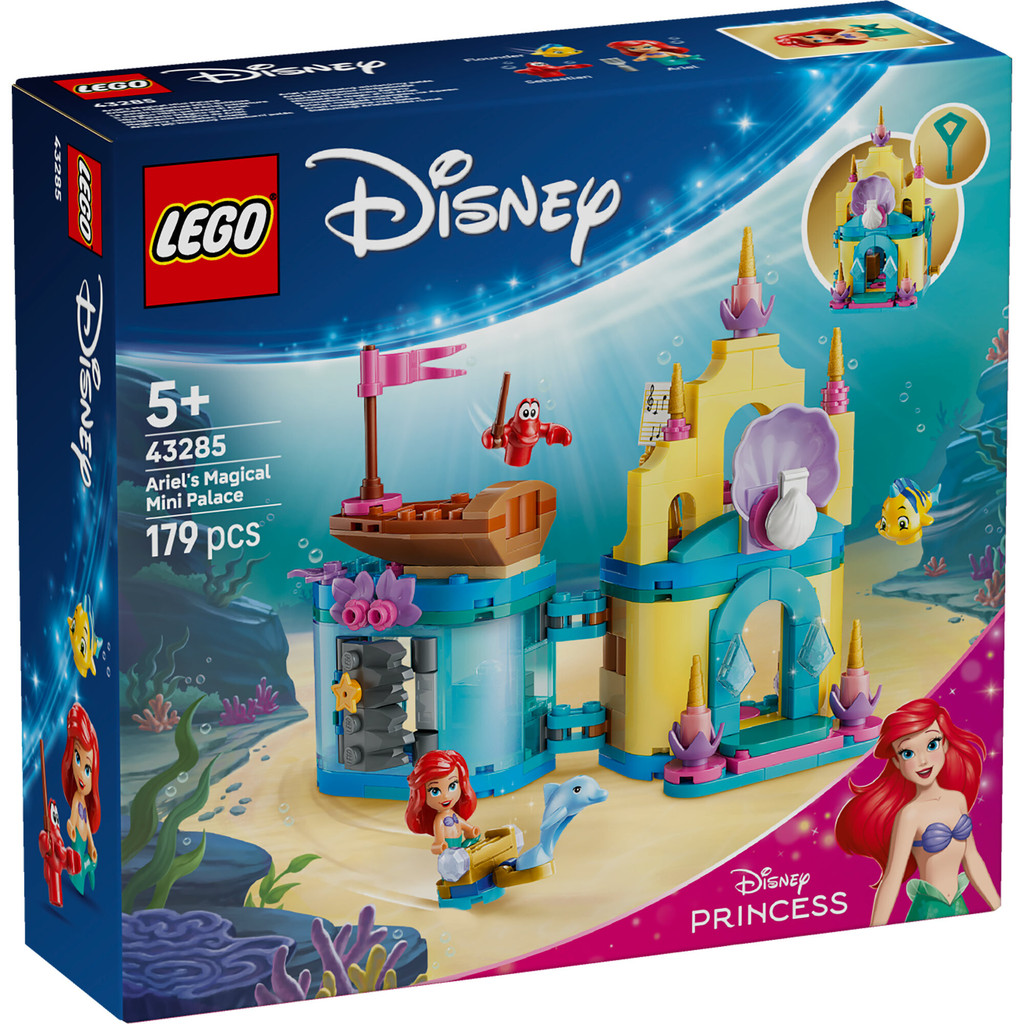 LEGO Disney Princess 43285 Ariel's Magical Mini Palace (179 Pieces), Building Block, Toys, Bricks - Gambar 3