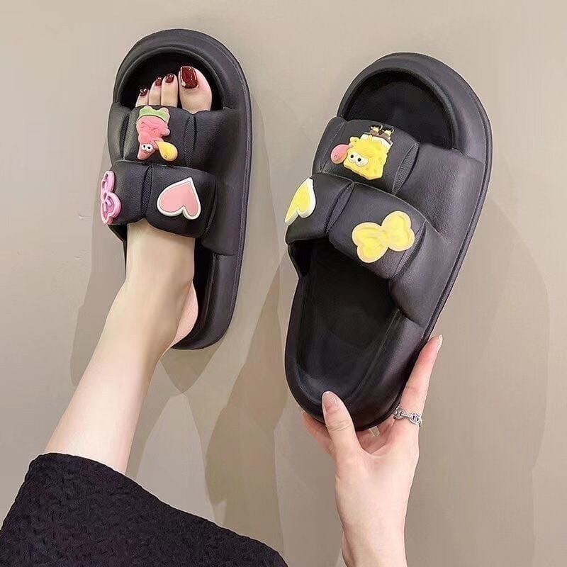 POPmaker shop Sandal Slop Wanita SP50 - Desain Flat Santai dengan Gaya Fashion Trendy, Nyaman Dipakai Sehari-hari , Sandal Karet / Rubber Empuk, Ringan & Non-Slip untuk Outdoor & Rumah COD - Gambar 3