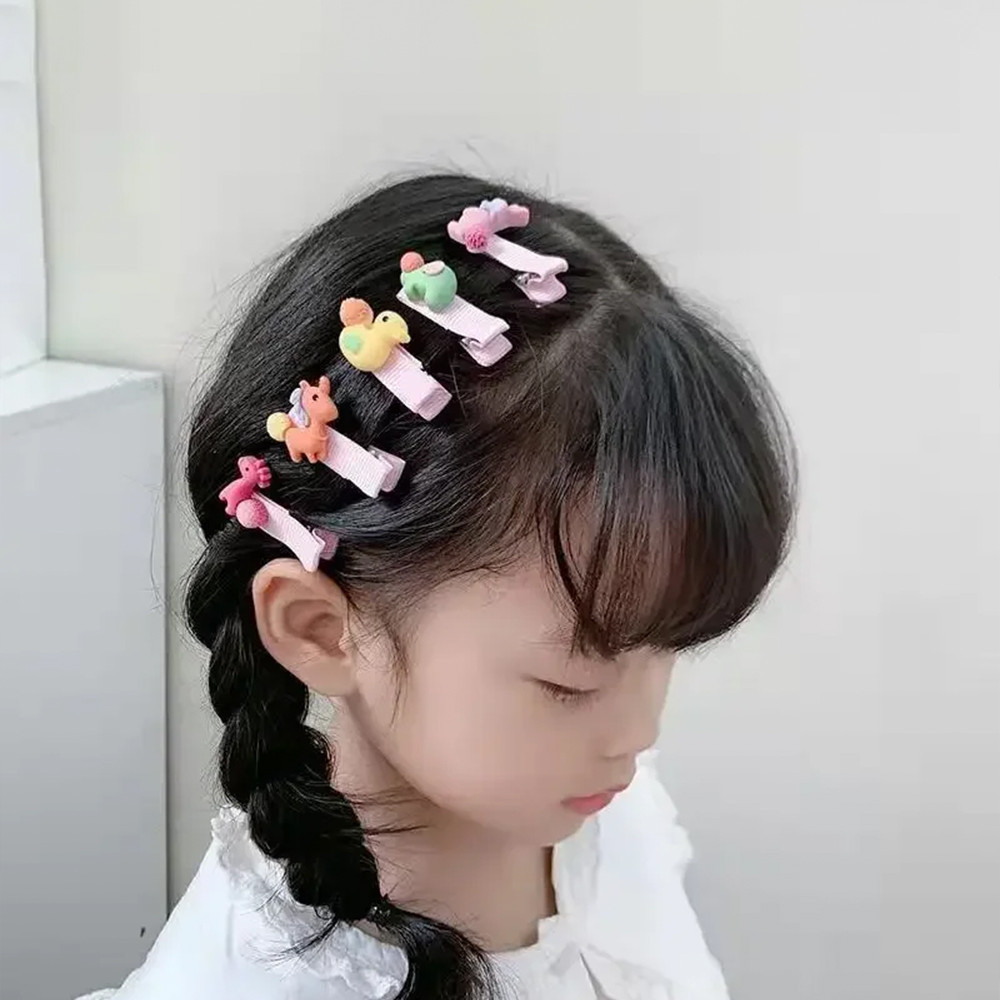 POPmaker Jepitan Rambut 10Pcs 3D Imut Wanita Anak - Gambar 4