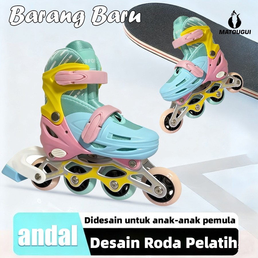 Matougui-sepatu roda/sepatu roda Oxelo/Sepatu es terbaru untuk perempuan dan laki-laki , dilengkapi dengan lampu LED,lampu kedip/tidak licin/anti goyang/lnline skate/star/ukuran dapat disesuaikan/pu/gaya bajaj