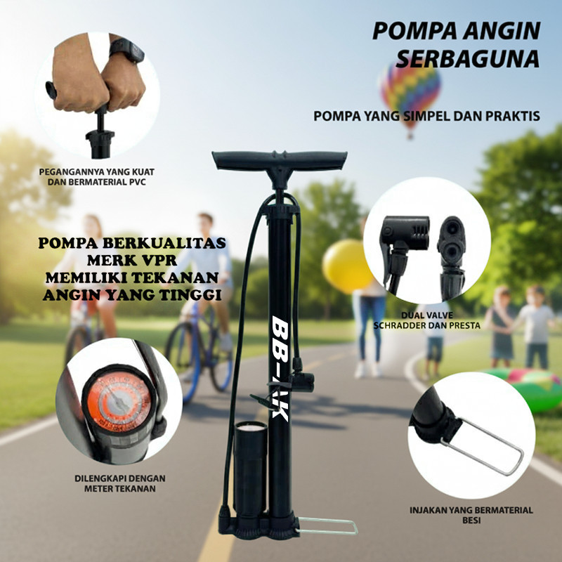 Pompa Angin Portable Tekanan Tinggi dengan Tabung Meter Akurat hingga 160 PSI, Pompa Ban Mobil Motor Sepeda dan Bola, Desain Kompak Kuat Praktis untuk Perjalanan dan Darurat - Gambar 2