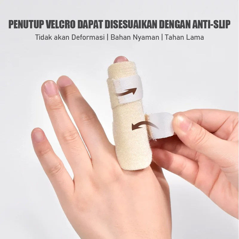 Pelindung Fixator Jari Tangan untuk Cedera Keseleo dan Pemulihan Sendi Penahan Jari Tangan Nyaman Dipakai Harian untuk Anak dan Dewasa - Gambar 4