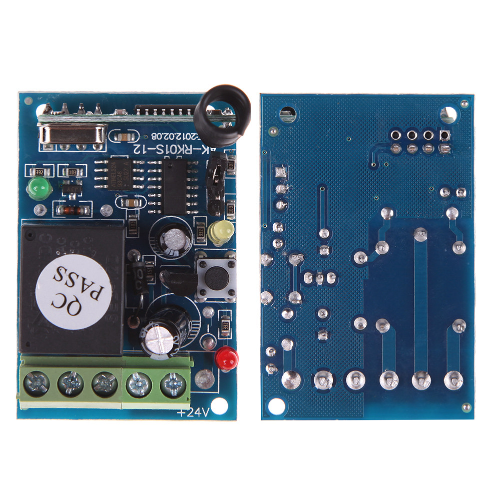 433MHz DC12V 1 Channel Learning Code Wireless Remote Control Relay ...