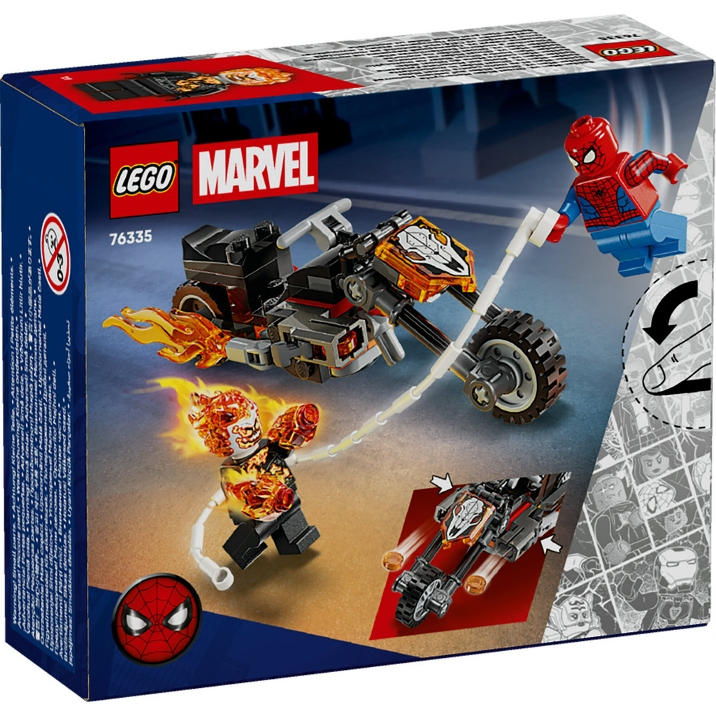LEGO Super Heroes 76335 Spider-Man vs. Ghost Rider Motorcycle (72 Pieces), Building Block, Toys, Bricks - Gambar 4
