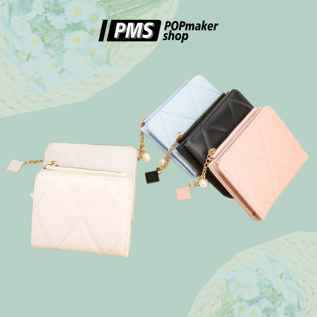 POPmaker Dompet Koin Kartu Wanita Mini Stretch