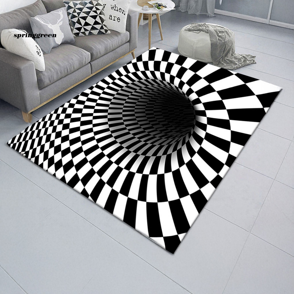 SPRINGGREEN| Stunning 3D Visual Effect: This 3D burrow rug features an ...